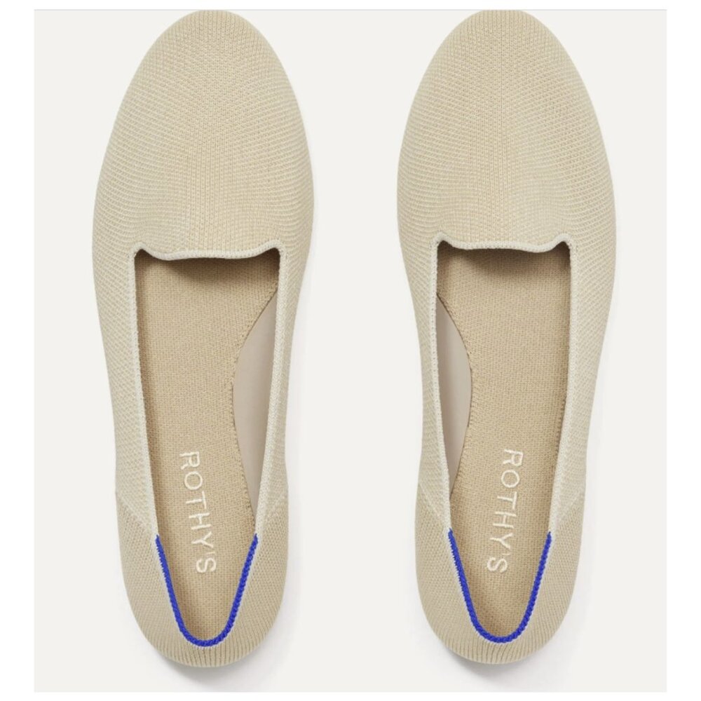 Brand New Rothy’s The Lounge Loafer 'Sand Stone' Women's Slip, Size 8